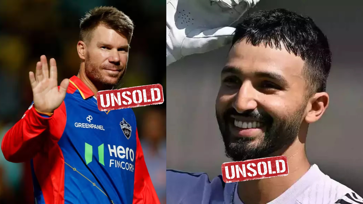 IPL Auction 2025: David Warner and Devdutt Padikkal listed as unsold players on Day 1.