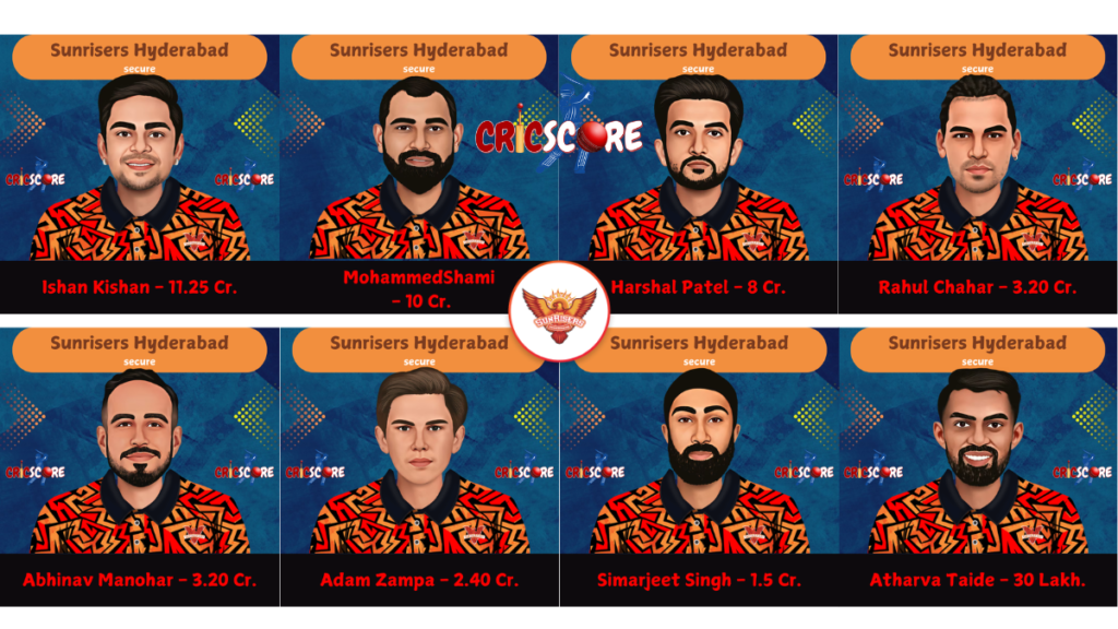  Sunrisers Hyderabad