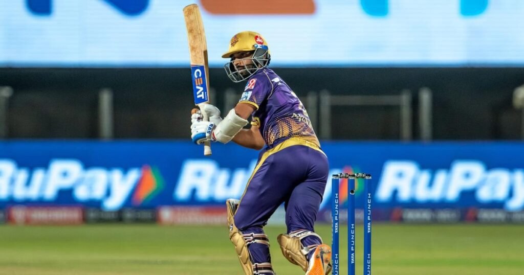 Ajinkya Rahane captaining KKR with Quinton de Kock and Sunil Narine as key players for IPL 2025.