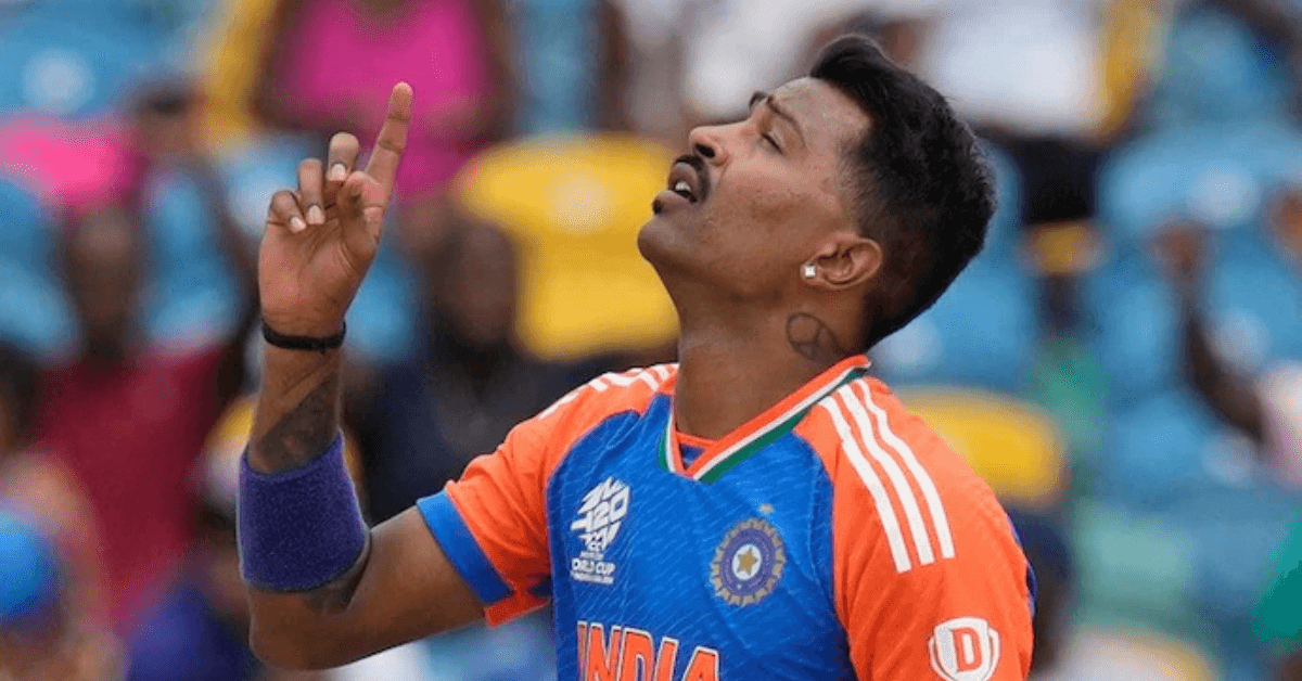 Hardik Pandya celebrates after reclaiming ICC No. 1 T20I all-rounder ranking