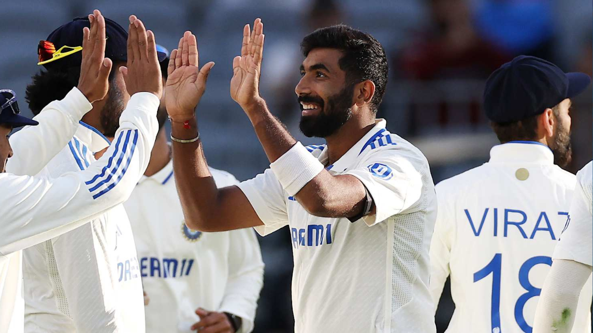 Jasprit Bumrah celebrates a wicket during his match-winning performance against Australia in the Perth Test.