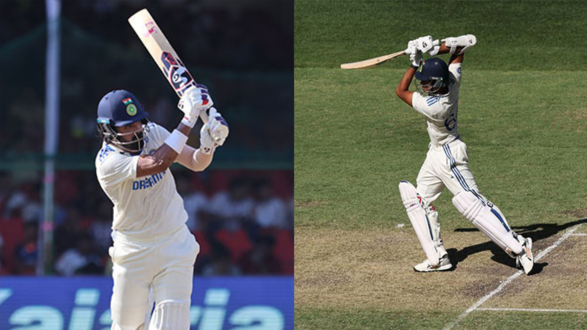 Yashasvi Jaiswal and KL Rahul celebrate record-breaking 201-run partnership in Perth Test