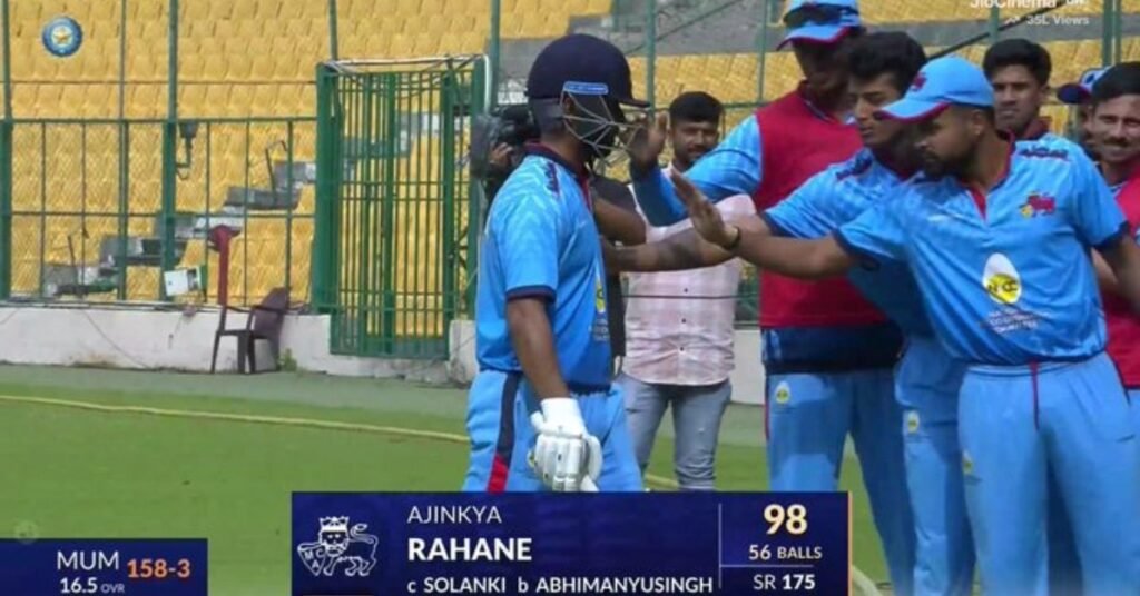 Ajinkya Rahane Fell Short of a Century in SMAT Semis as Mumbai Cruised to the Final.