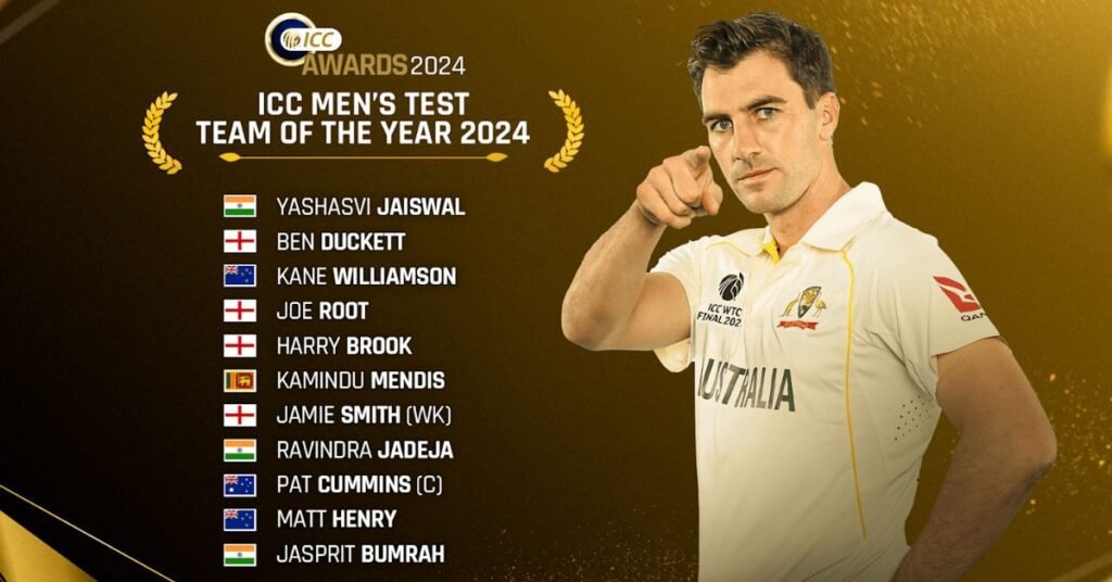 ICC Men’s Test Team of the Year 2024: Top Performers Revealed