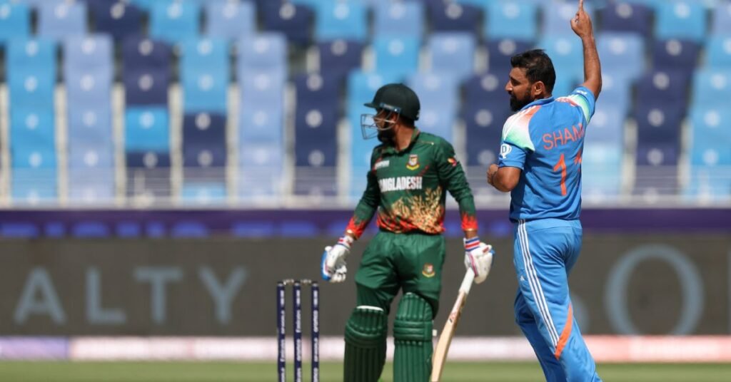 KL Rahul Smirks as Mohammed Shami Wreaks Havoc in Champions Trophy 2025.