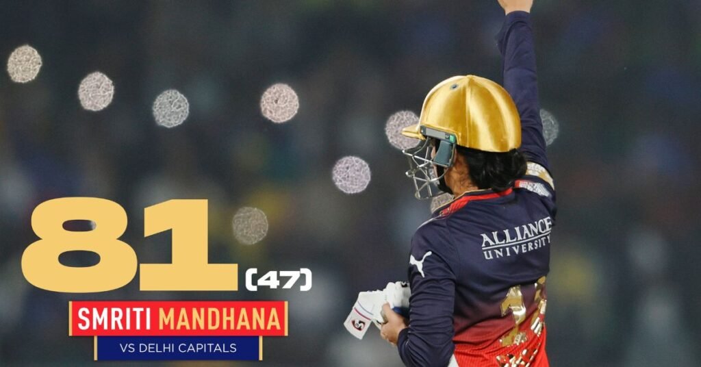 Smriti Mandhana’s Blazing 81 Helps RCB-W Crush DC-W by 8 Wickets 2 Smriti Mandhana’s Blazing 81 Helps RCB-W Crush DC-W by 8 Wickets