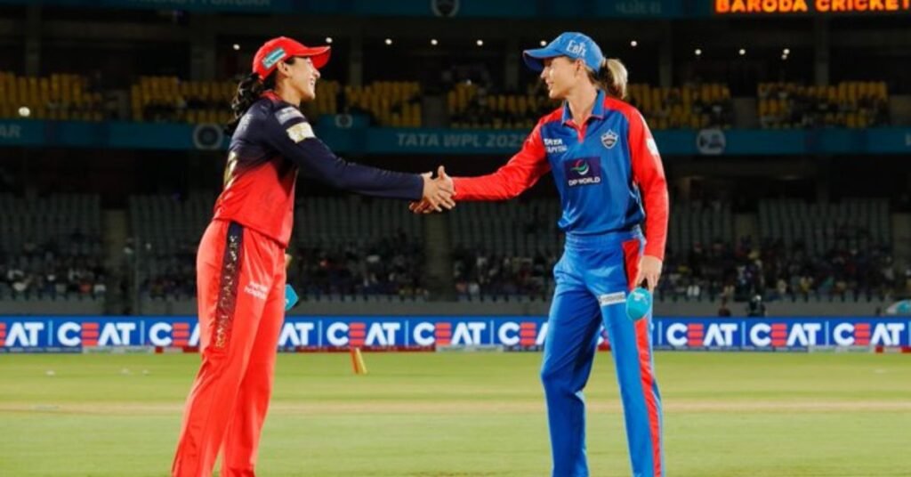RCB Captain Smriti Mandhana Wins Toss vs DC in WPL 2025.