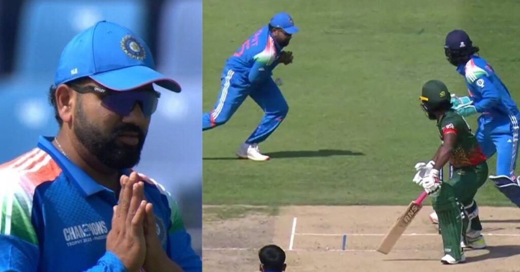 Rohit Sharma Drops Axar Patel’s Hat-Trick Catch, Reacts with Frustration & Apology