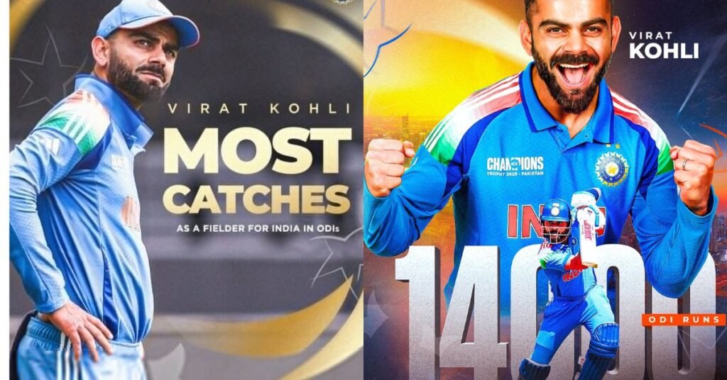 Virat Kohli Sets World Record as Fastest to 14,000 ODI Runs, Surpasses Sachin Tendulkar.