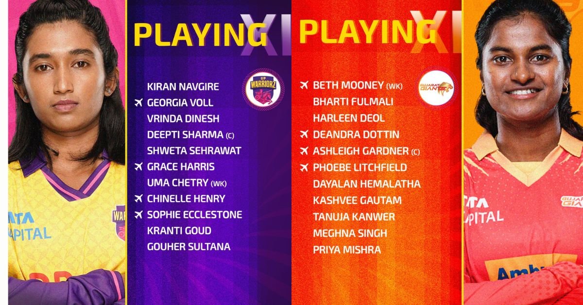 UPW-W vs GG-W: Team Changes, Playing XIs & Toss Update – WPL 2025 1 UPW-W vs GG-W: Team Changes, Playing XIs & Toss Update – WPL 2025