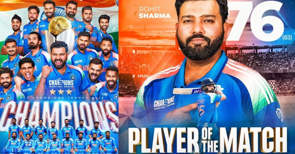 IND vs NZ Final Highlights: Rohit’s Heroics & Spinners Dominate as India Wins Champions Trophy 2025